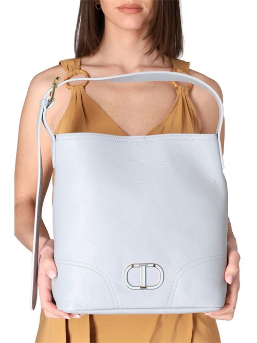 Borsa a spalla donna azzurro blue tear a secchiello TWINSET | 241TB739111307